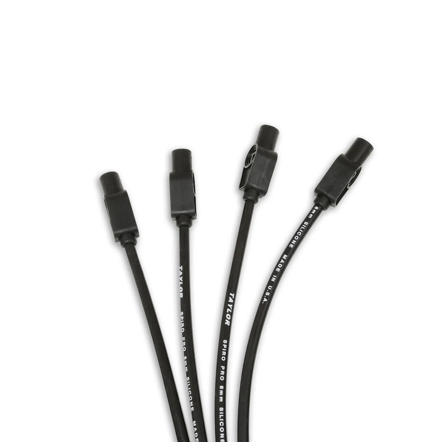 Spark Plug Wire Set Universal 8mm Silicone Spiro Pro 180_ 350 ohm_ft Black 73035